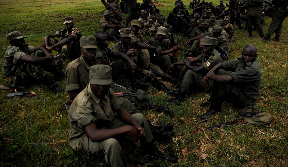 Ugandan Soldiers in Training