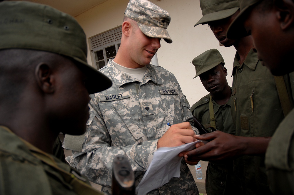 Ugandan Soldiers in Training