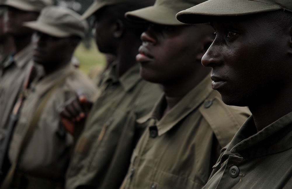 Ugandan Soldiers in Training