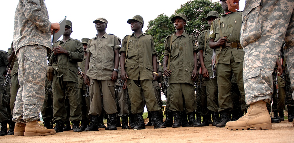 Ugandan Soldiers in Training