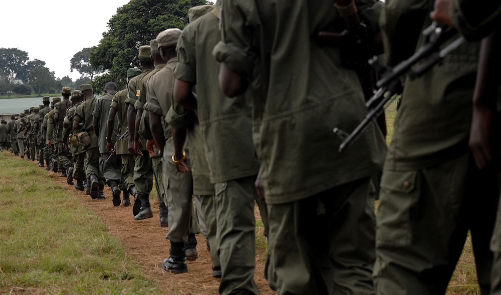 Ugandan Soldiers in Training