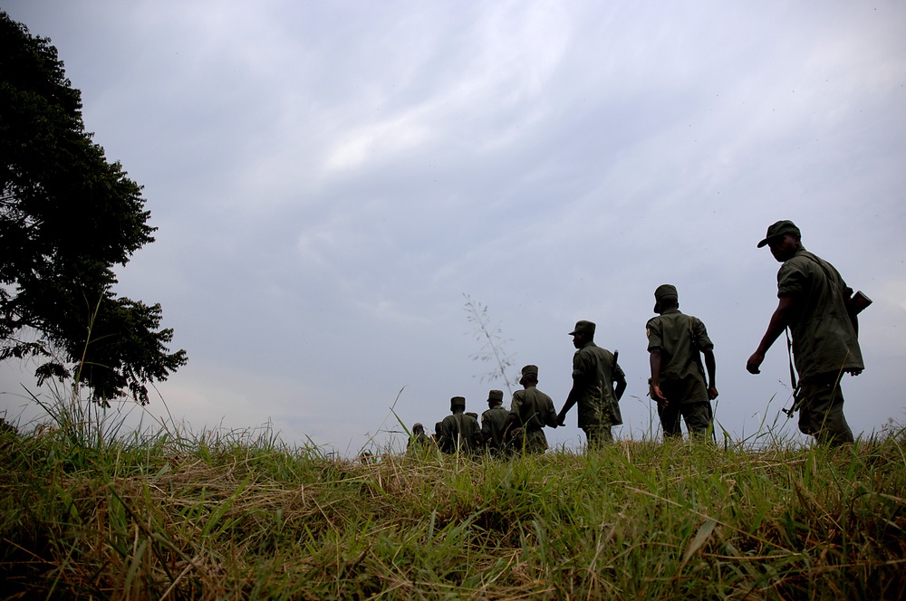 Ugandan Soldiers in Training