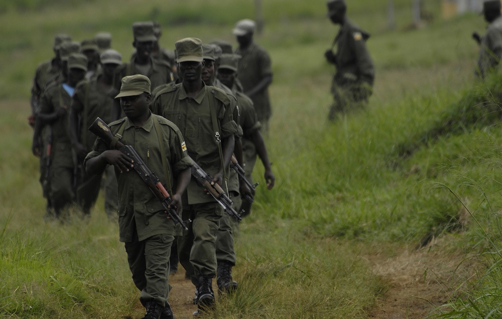 Ugandan Soldiers in Training