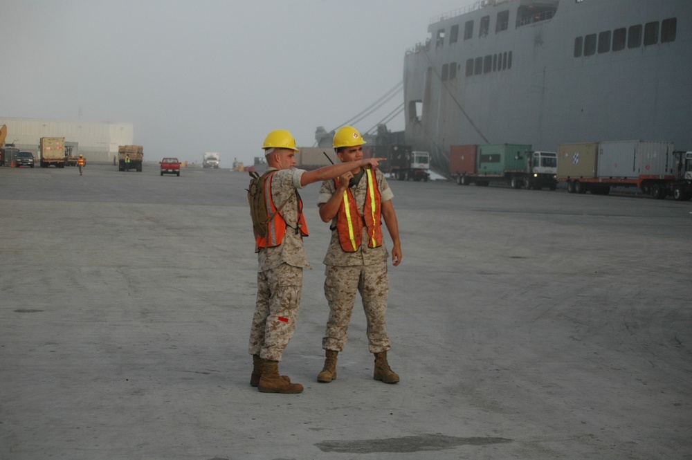 Marines Support  3rd ID OIF Deployment