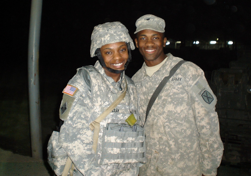 Brother, sister reunite during deployment