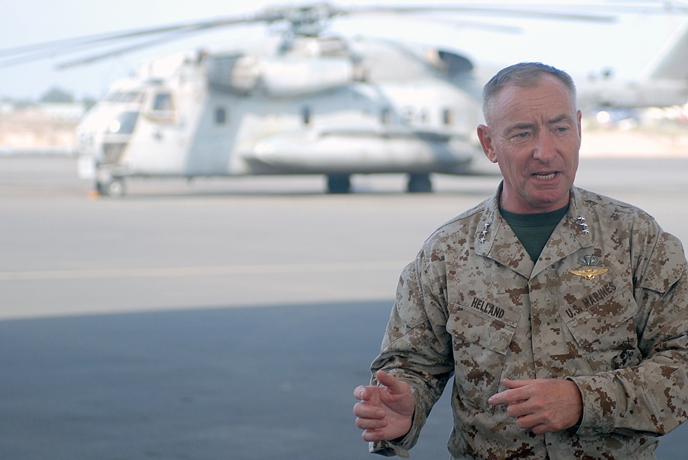 Lt. Gen. Samuel Helland Talks to Marines