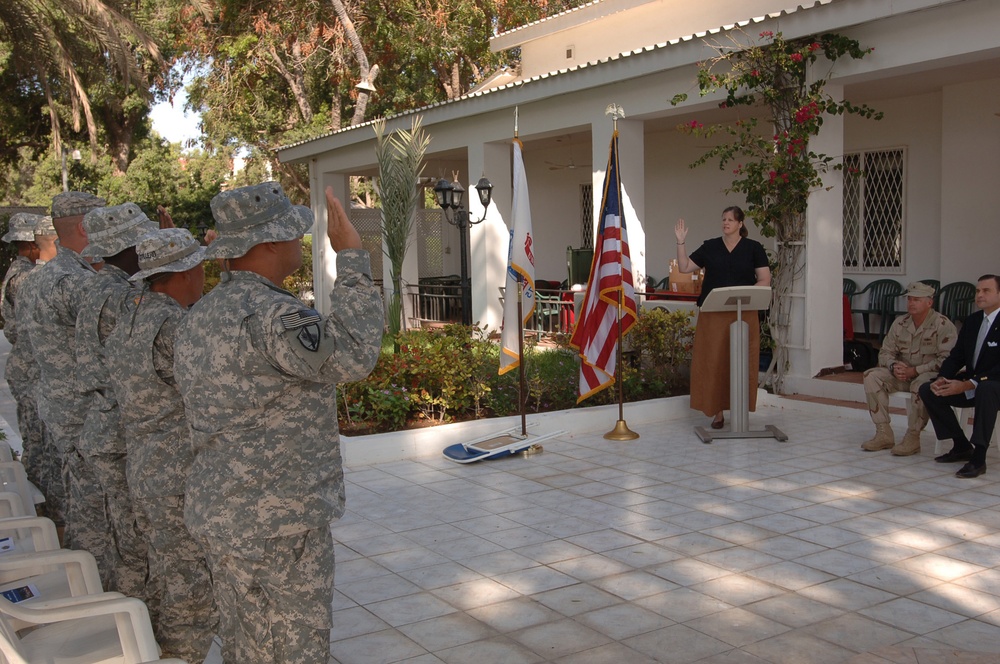 Soldiers Become American Citizens in Africa