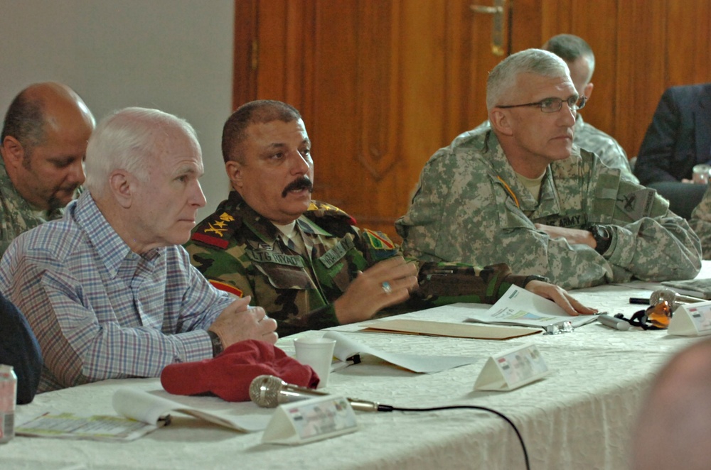 Senators John McCain and Lindsey Graham visit Mosul