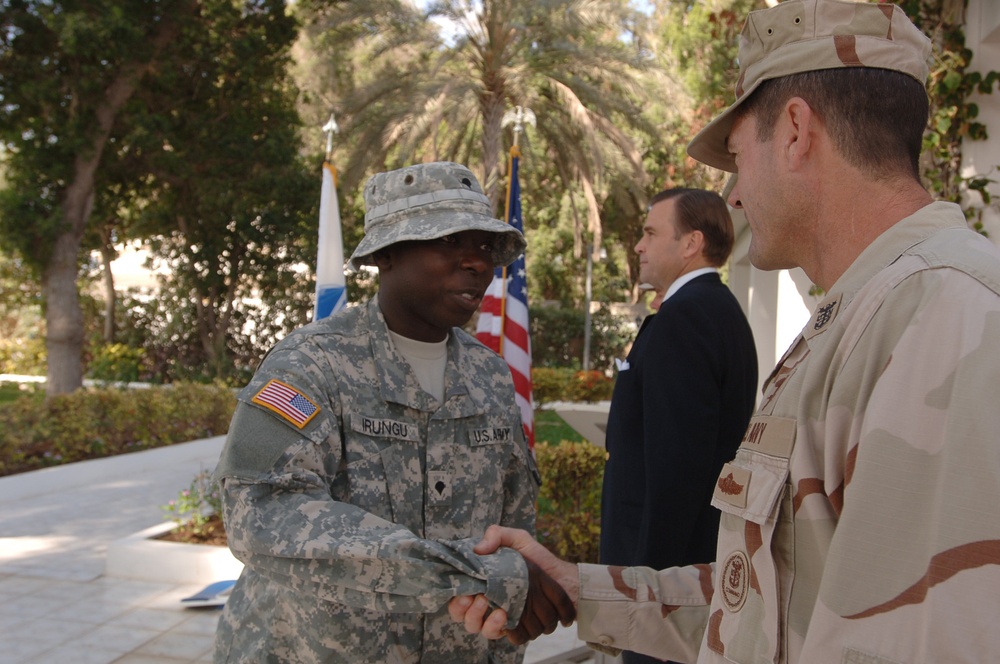 Soldiers become American citizens in Africa