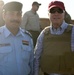 Senator John McCain steps on deck, surveys progress