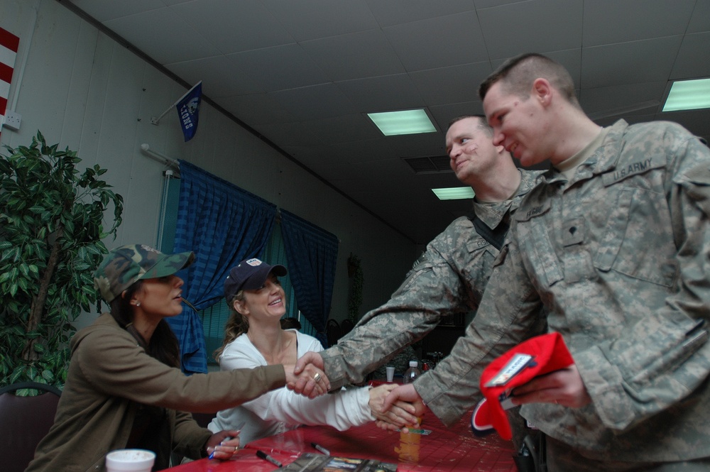 Celebrities visit Patriots