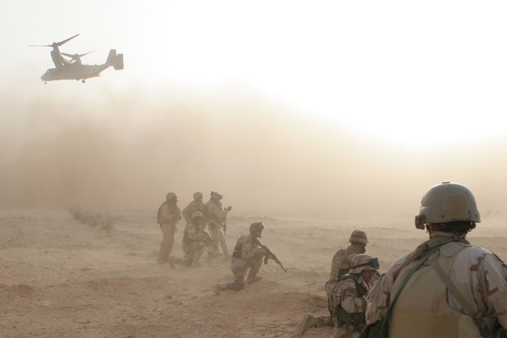 Iraqi army soars overhead