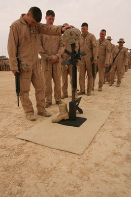 3rd Light Armored Reconnaissance gathers to remember their fallen Marine