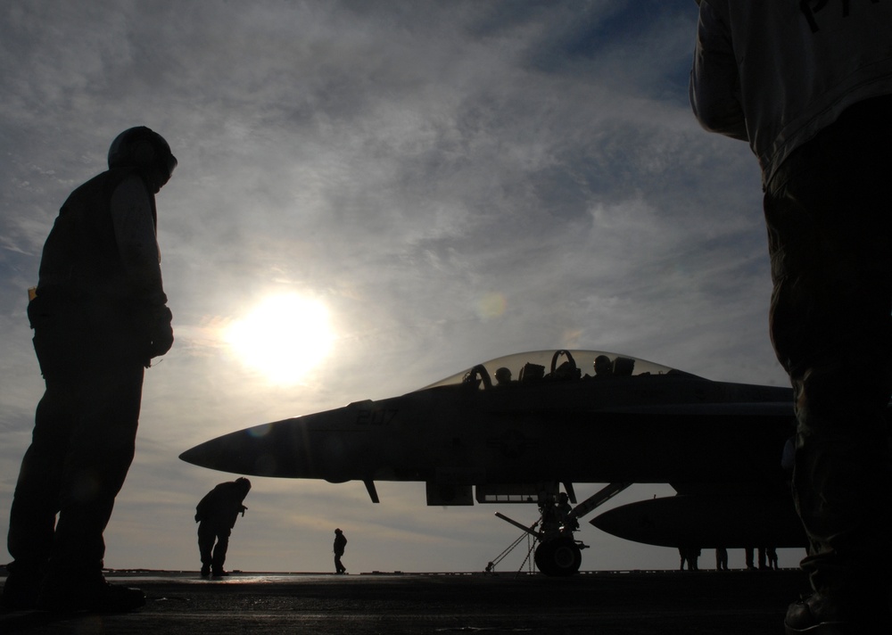 Sailors Take Part in a Foreign Object Damage Walk