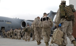 Marines Move Through Manas Air Base