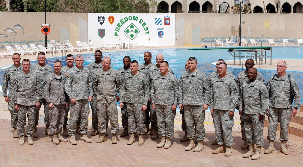 Brigade CSMs from across MND-B gather at Freedom Rest for conference March 19: Enlisted leaders witness facility's capabilities first-hand