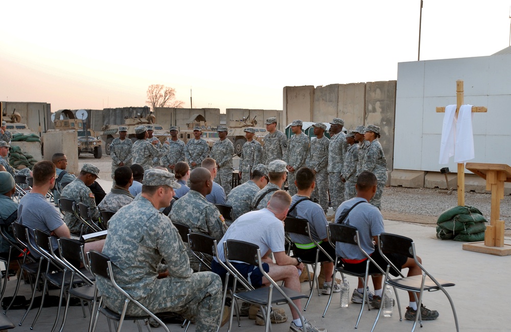 FOB Kalsu holds Easter sunrise service