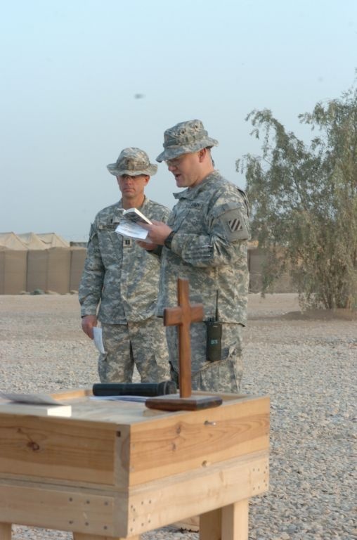 Easter sunrise service at FOB Hammer