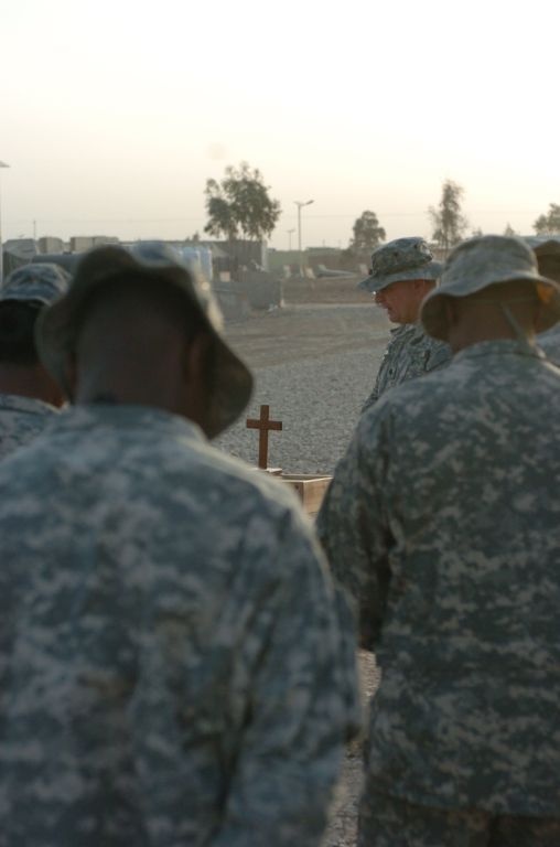 Easter sunrise service at FOB Hammer