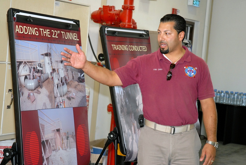 Firefighters provide real-life training in Qatar