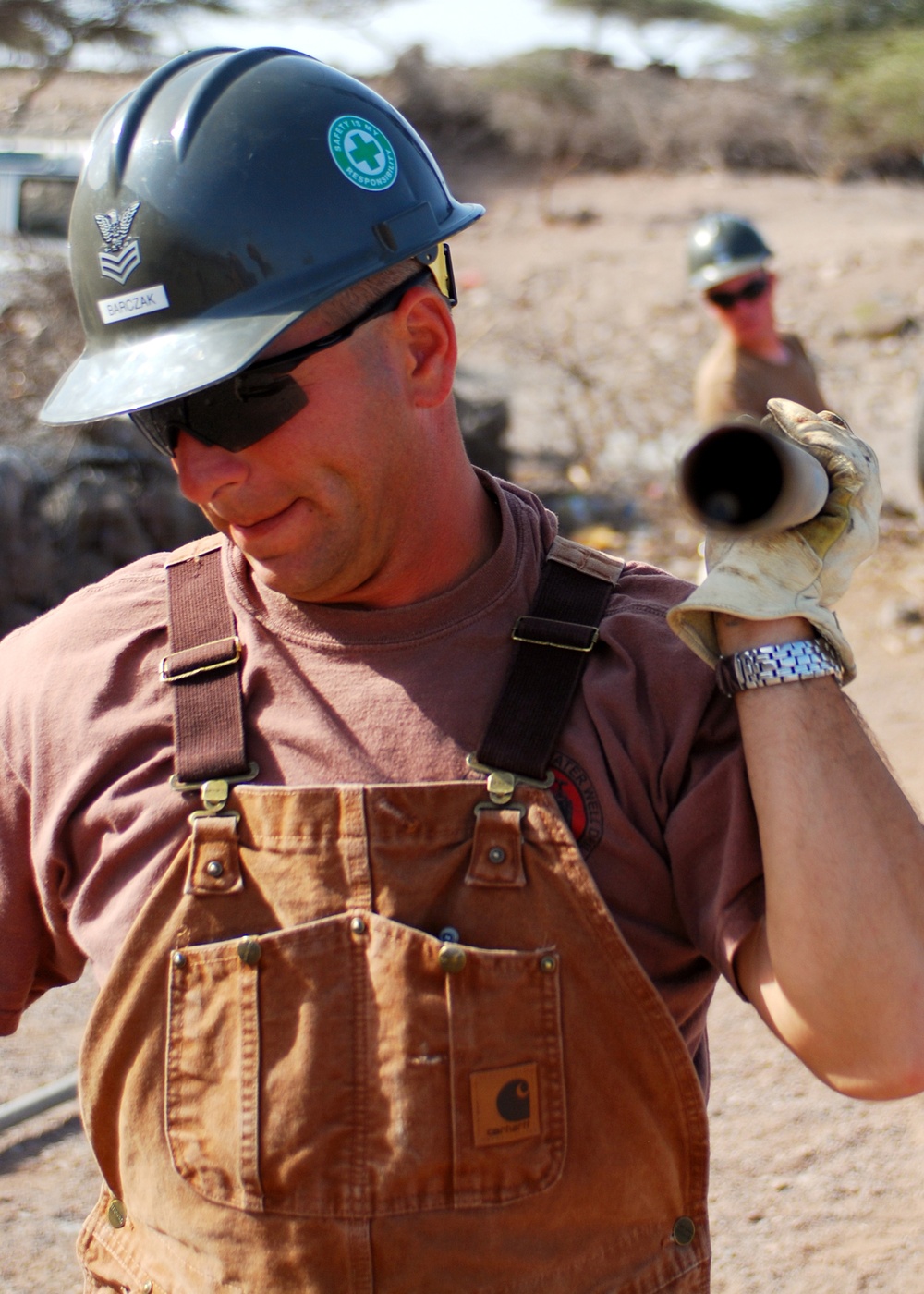 Water well team fixes water wells