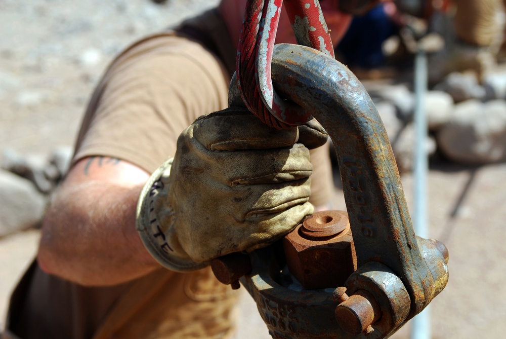Water well team fixes water wells