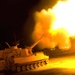 Paladin Howitzers fire rounds in support of ground troops