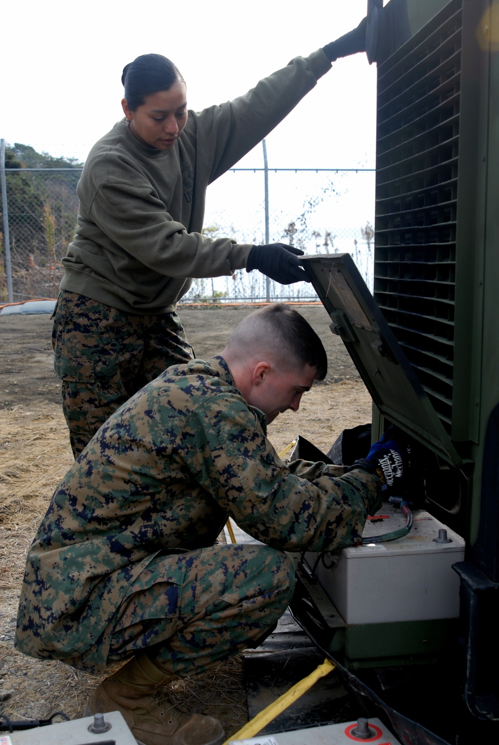 U.S. Marines Set Up a Tactical Water Purification System