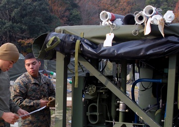 U.S. Marines Set Up a Tactical Water Purification System