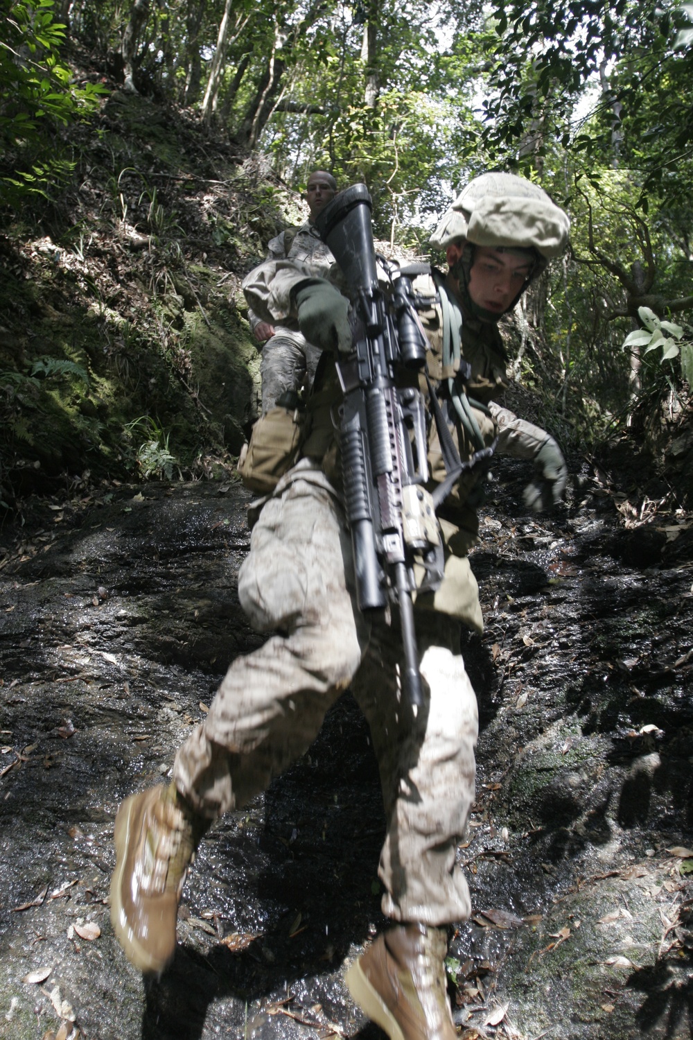 Navigating harsh jungle terrain