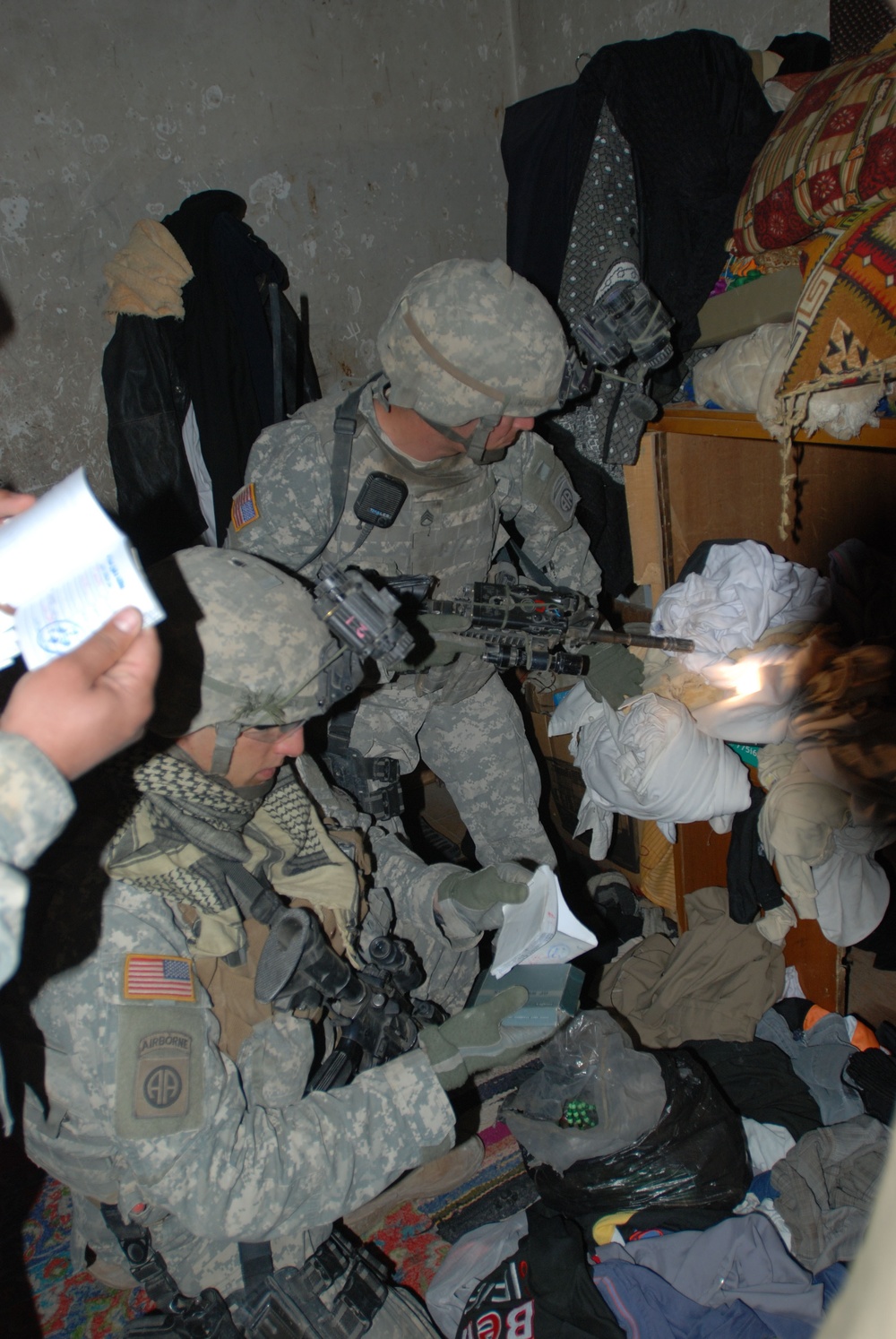 Paratroopers Prepare to Head Out on Patrol