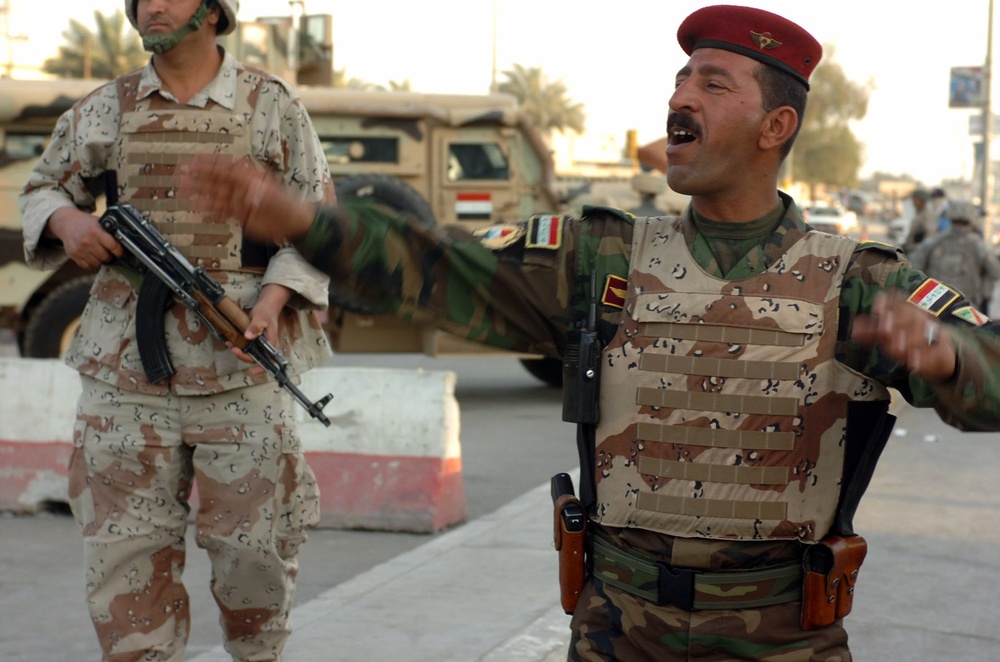 Iraqi Security Forces continue to secure checkpoints in Kadhamiyah