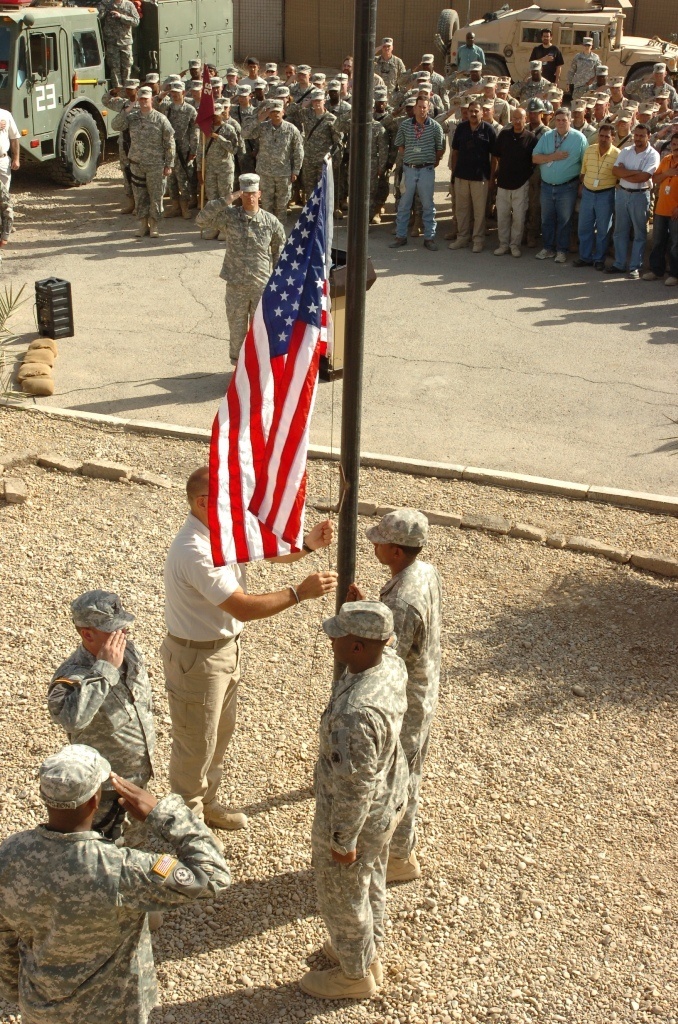 U.S. Soldiers restore honor to Old Glory