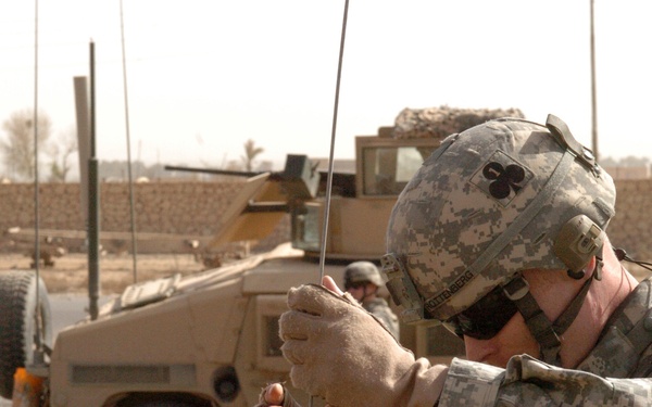 On the lookout in Mezra, Iraq