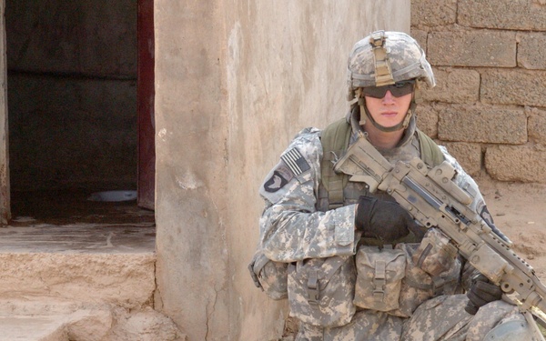 On the lookout in Mezra, Iraq