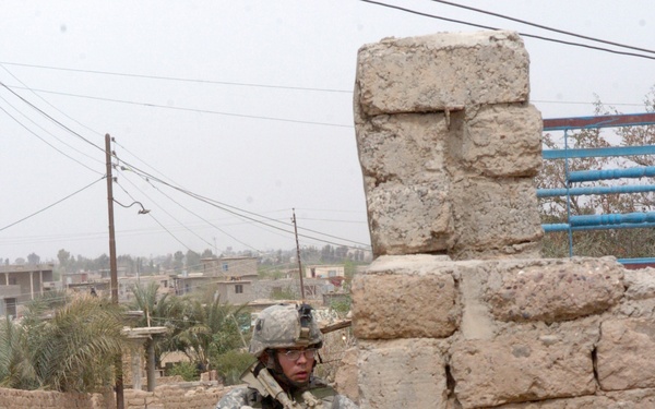 On the lookout in Mezra, Iraq