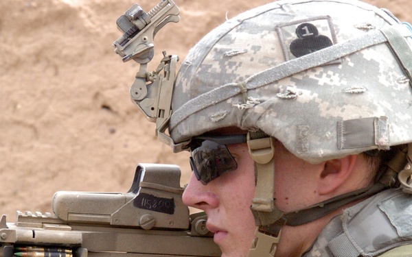 On the lookout in Mezra, Iraq