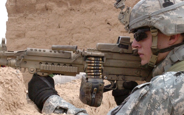 On the lookout in Mezra, Iraq