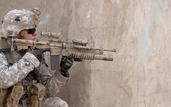 On the lookout in Mezra, Iraq