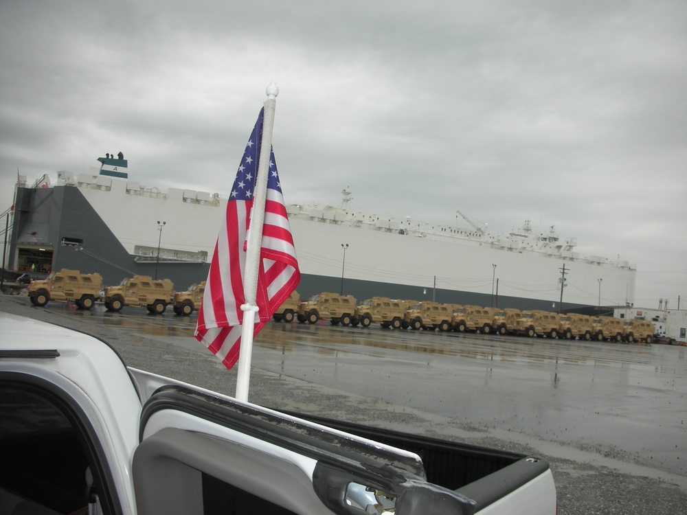 MRAP Seaport Staging Yard Charleston