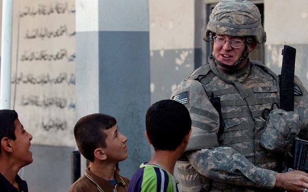 IP and CF Soldiers Surprise Mosul Elementary With Gifts