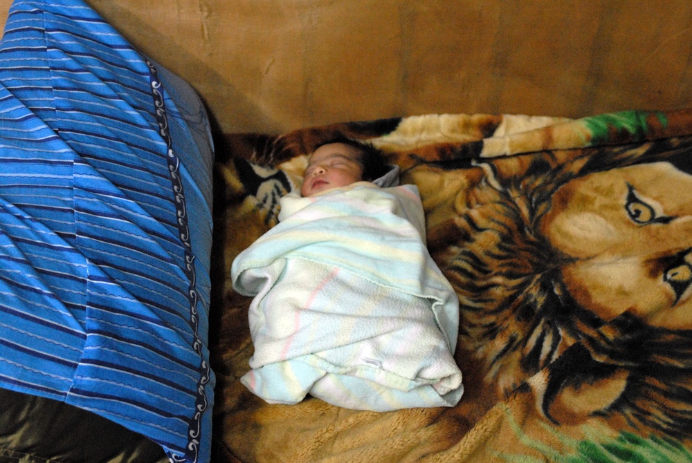 Baby left at doorstep finds new home