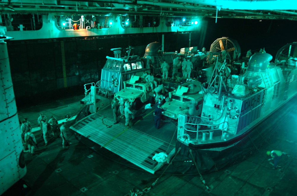 Navy, Marines Train to Use CRRCs Aboard USS Tarawa