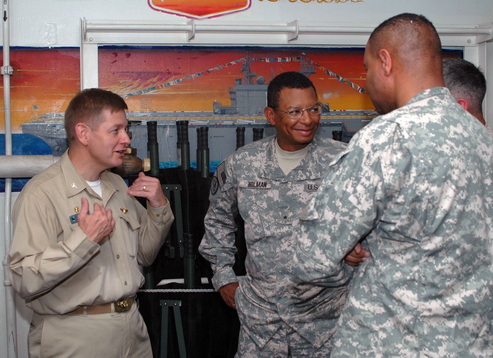 Brigadier Generals visits the USS Tarawa