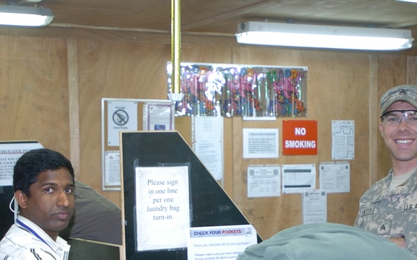 Laundry service keeps Soldiers clean
