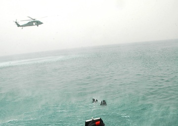 Blackjacks conduct search and rescue training in the Arabian Sea