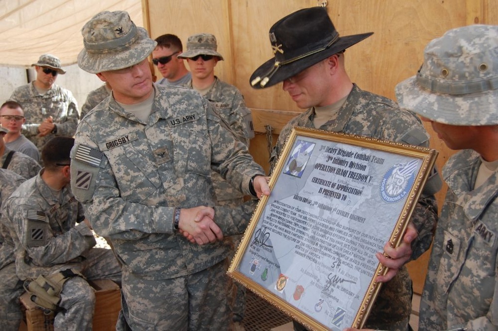 3rd Brigade Combat Team honors Troop B, 3-1st Cavalry Regiment