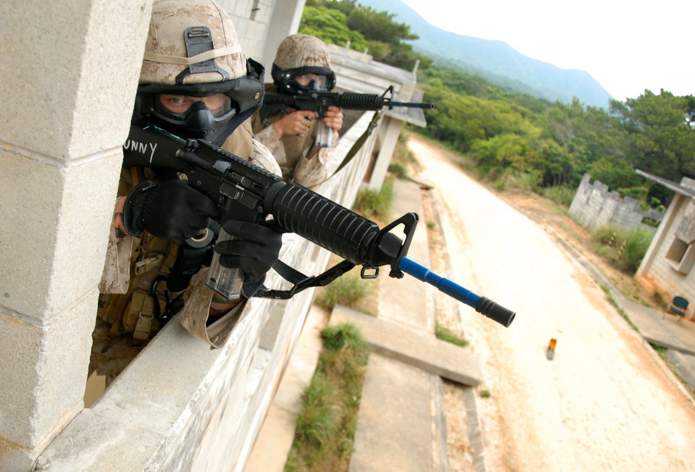 Marines train with mock exercise