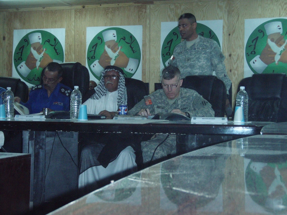 Leaders meet at FOB Hammer to discuss security