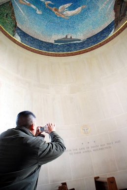 Soldiers study Normandy battlefield
